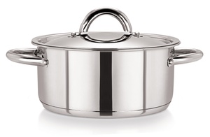 24cm Stainless Steel Casserole & S/S Lid (5324)