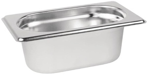 1/9 One Ninth Size Deep Stainless Steel Gastronorm Container