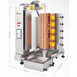 Km120 Robot 5 Burner Doner Machine