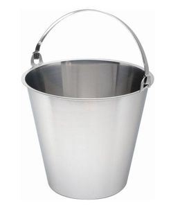 13.0 Litter Stainless Steel Bucket With Fold Handle (7353)
