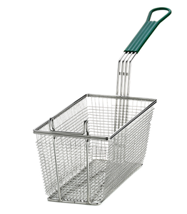 Rectangular Fry Basket  With Hook Green (7565)